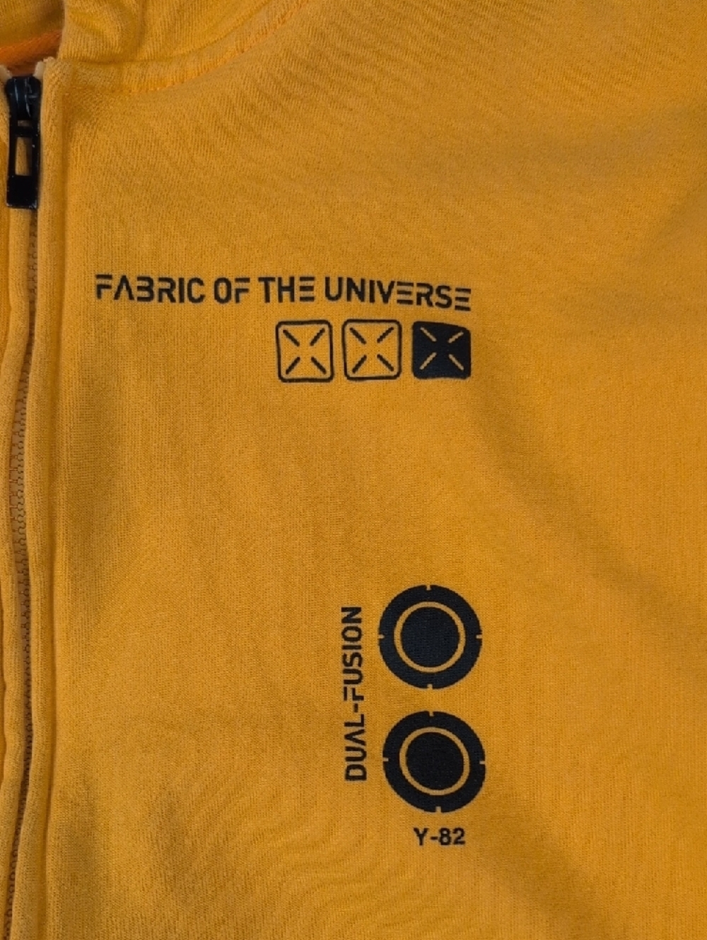 Fabric of the Universe | 2050 Cyber-Tech Zip Hoodie Size M - Picture 6 of 11